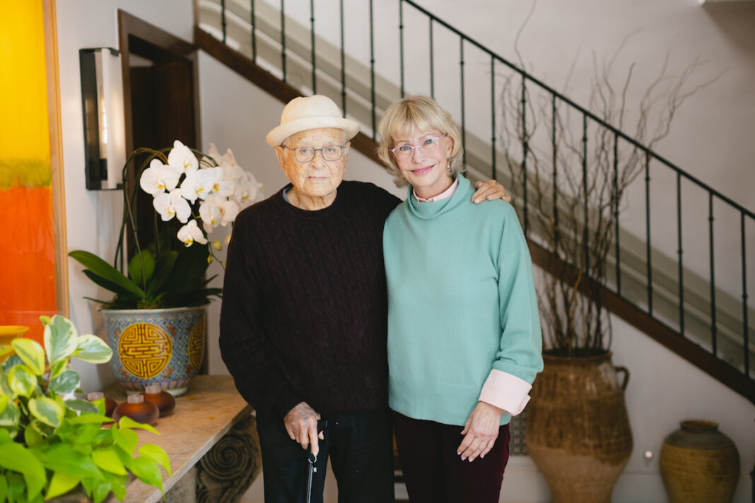 Norman and Lyn Lear at their Beverly Hills home.