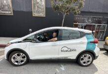The author inside the Chevy Bolt.
