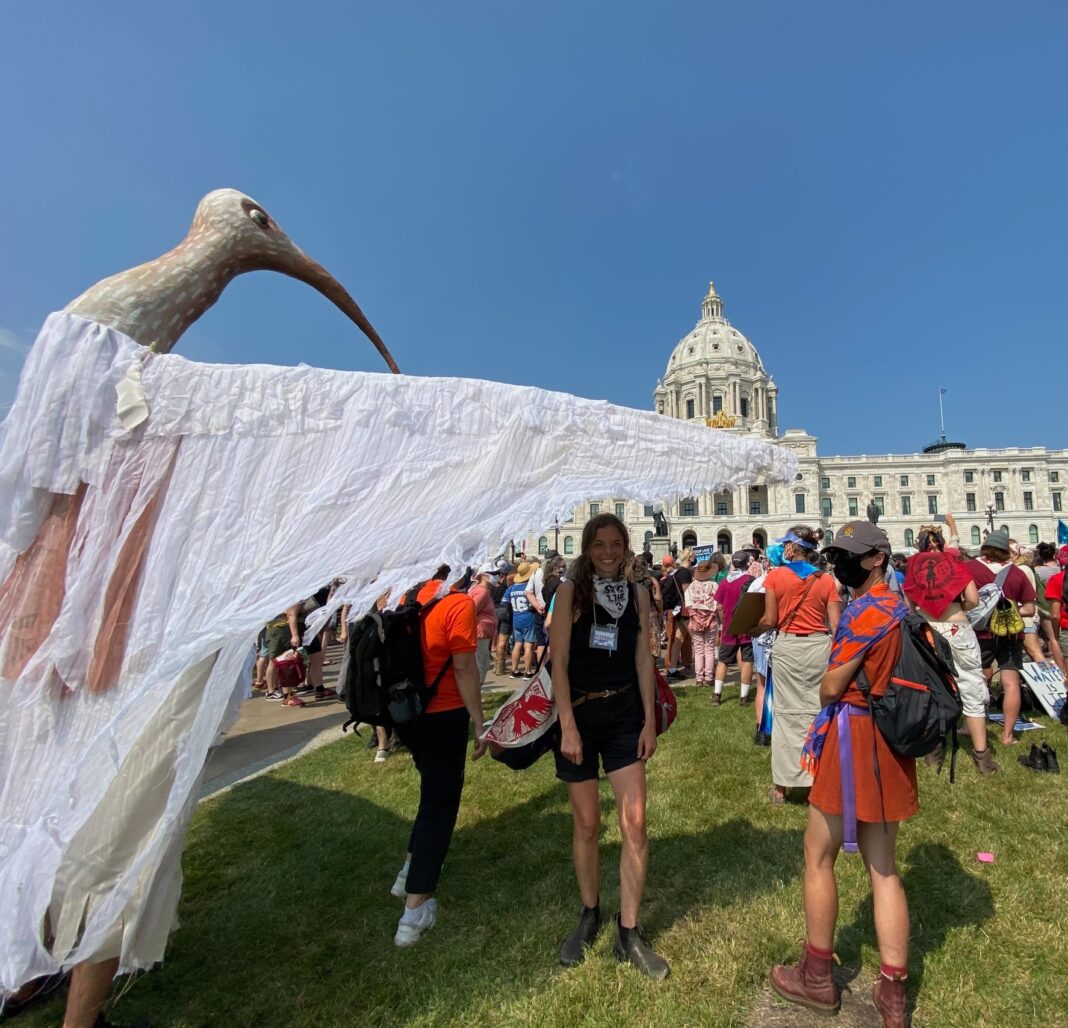 Protesters at the capitol in Minnesota